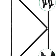 IJzeren deurframe 155x90cm gegalv verstelbaar scharnier 2 ogen zwart gespoten