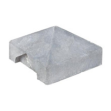 Beton afdekpet pyramide 14x14x5cm eindmodel wit/grijs