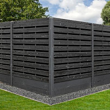 Tuinplank 1,6x14x400cm zwart geschaafd