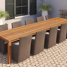 Tuintafel Solide Rustiek 400x100x78cm teak