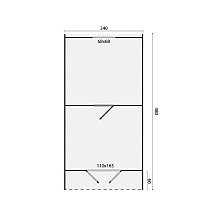 Pod camping / office double (dubbele ruimte) 480x240x230cm