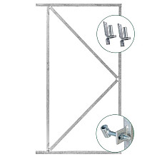 IJzeren deurframe 80x100cm gegalv verstelbaar scharnier 2 ogen